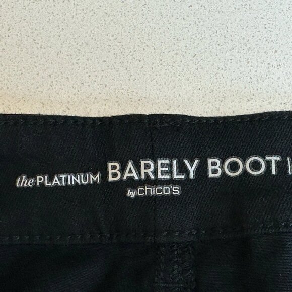 NWT Chicos The Platinum Barely Boots 0.5 Regular Black - Size 6 / Small - Picture 9 of 14